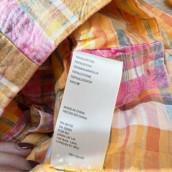 NWT Maggie May Set Two Piece Matching Shorts Set Gingham Plaid Print Pink - Picture 11 of 16